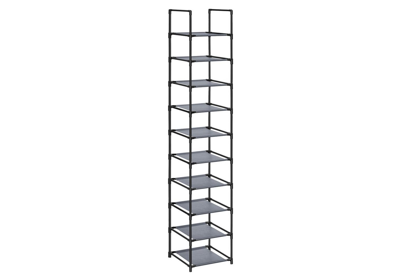SONGMICS Schuhregal Schuhablage, 10 Ebenen, für 20 Paar Schuhe und Stiefel, 33 x 33 x 173 cm, für Flur, Schlafzimmer, schmal, Metallgestell Bild 5
