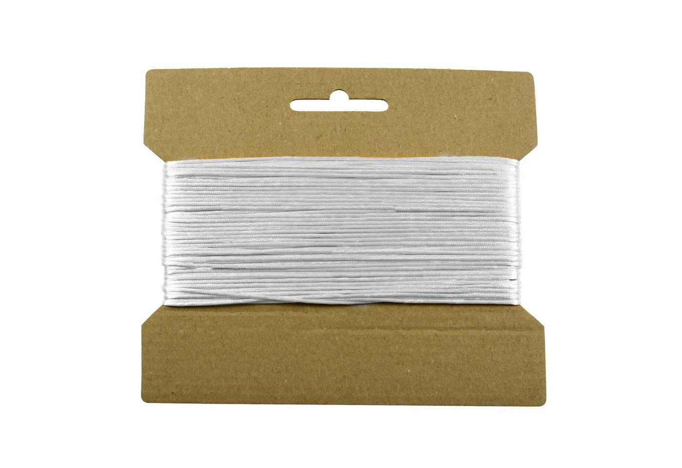 maDDma Kordel 25m Satinschnur Flechtschnur Satinkordel Kumihimo, ⌀ 1 o. 2mm, weiß Bild 2