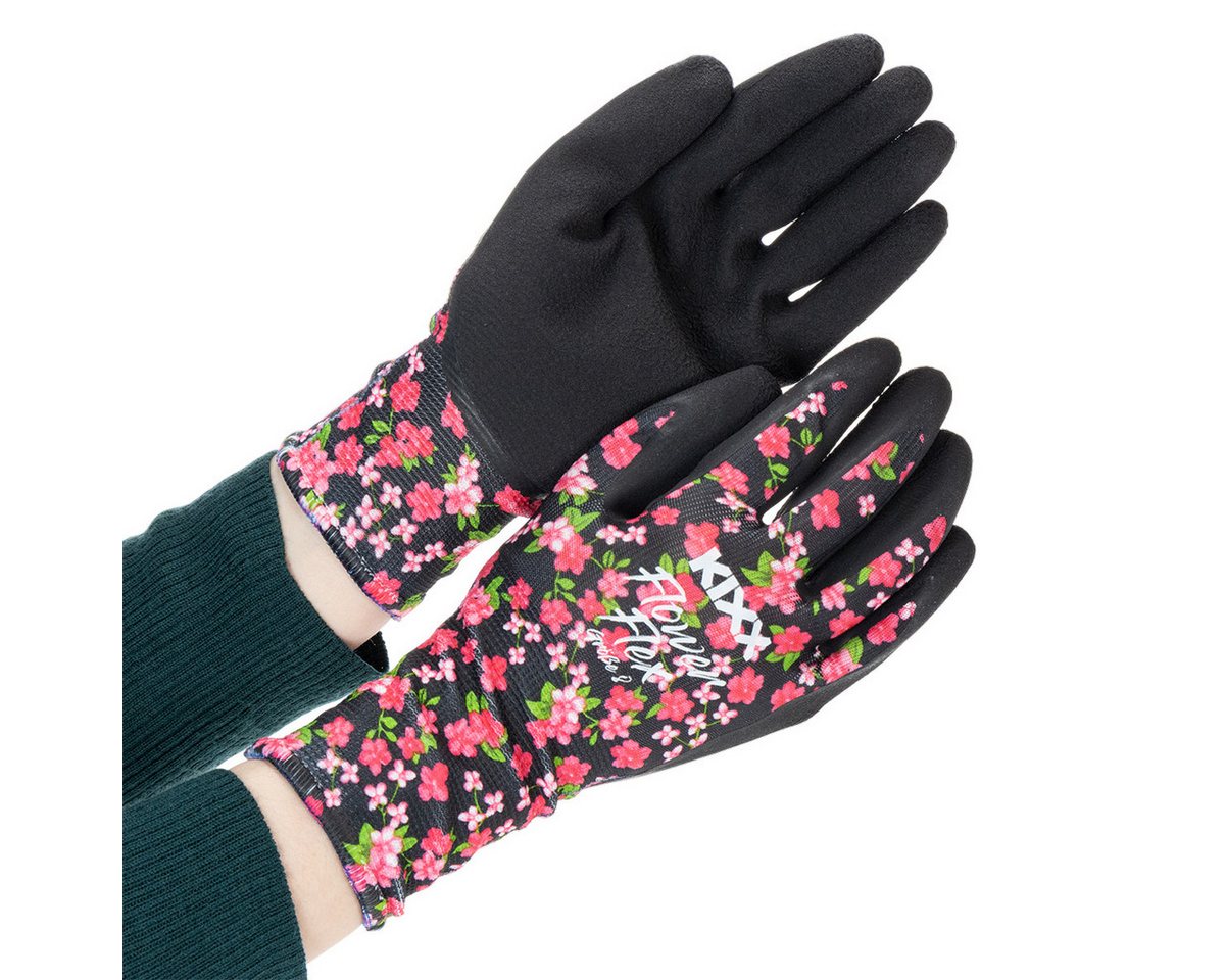 Chrysal Bastelband Gartenhandschuhe mit floralem Motiv für sicheres Arbeiten Bild 2