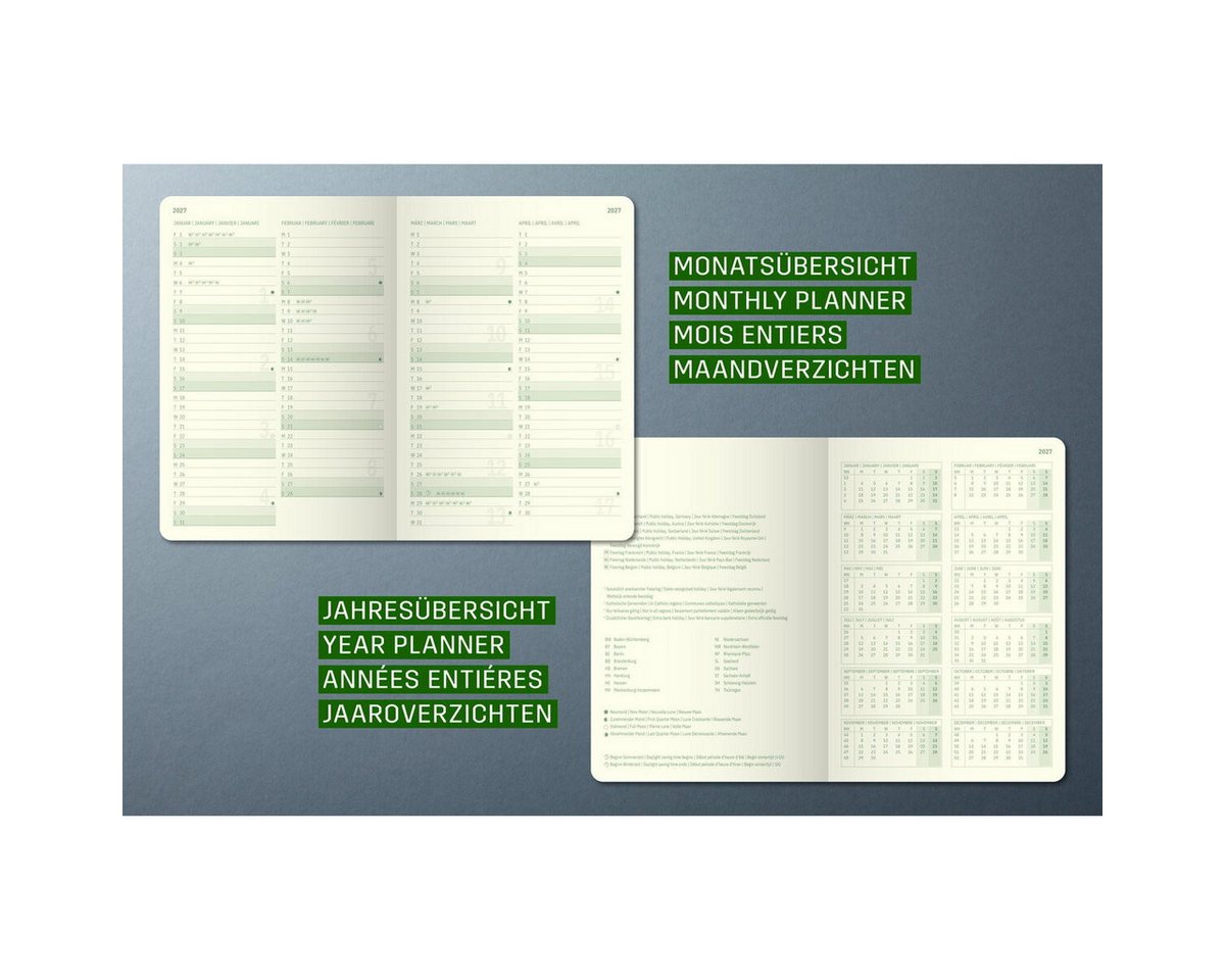 Sigel Taschenkalender Monats-Kalenderheft Conceptum 2027 Softcover schwarz 64 seiten ca. A5 Bild 2