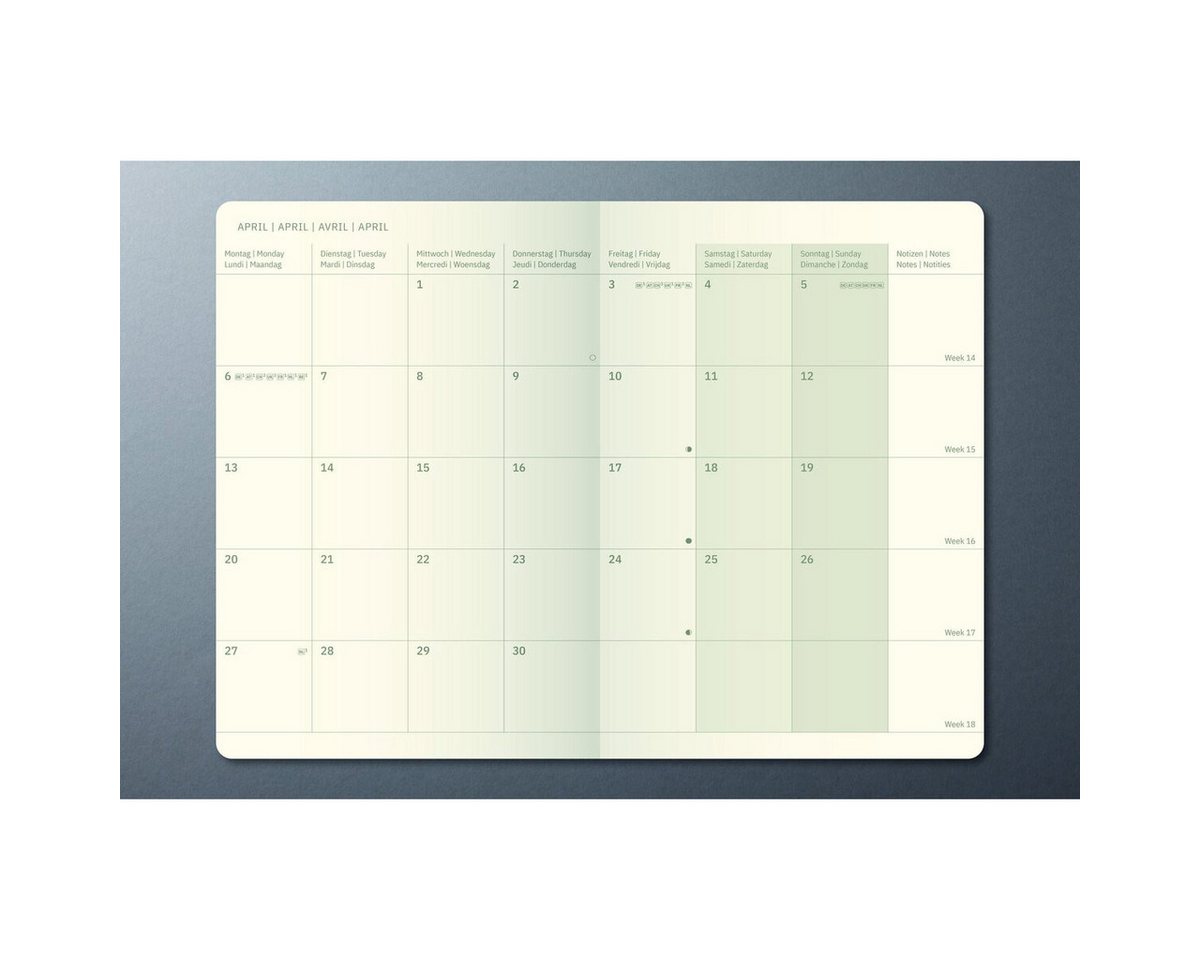 Sigel Taschenkalender Monats-Kalenderheft Conceptum 2027 Softcover schwarz 64 seiten ca. A5 Bild 4