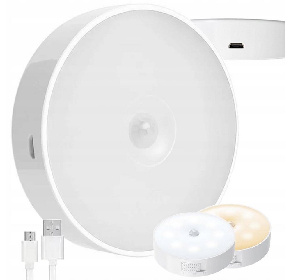 VERK GROUP LED Nachtlicht 1-3x LED Nachtlicht Bewegungs- & Dämmerungssensor USB Licht, LED fest integriert, Bewegungs- & Dämmerungssensor, USB-aufladbar Bild 3