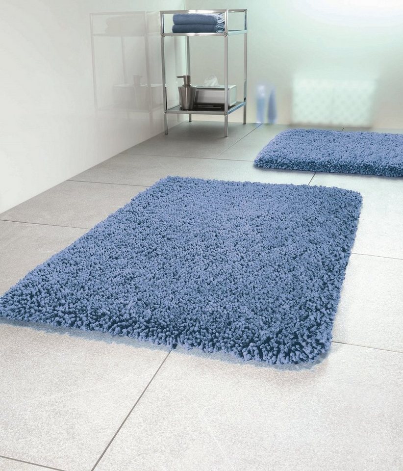 spirella Badematte Spirella Badteppich Badematte Duschvorleger Mikrofaser Hochflor, Höhe 40 mm, Badteppich Hochflor, für Fußbodenheizung geeignet, rund
