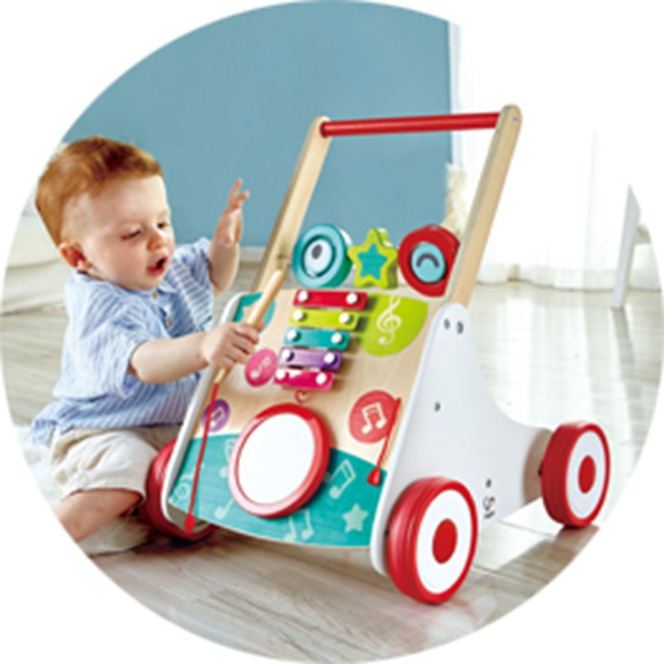 Hape Lauflernwagen Musik, aus Holz