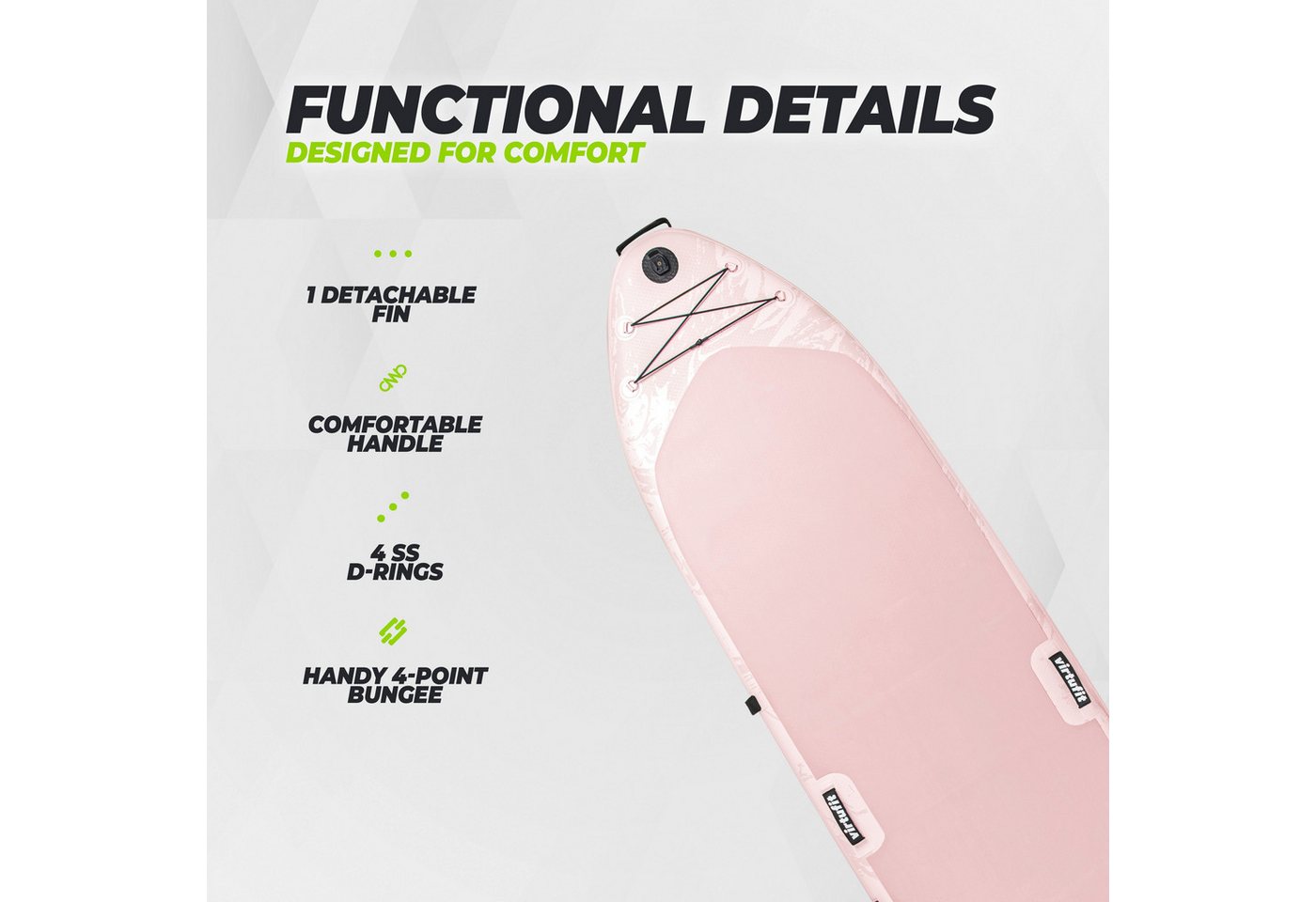 VirtuFit Inflatable SUP-Board VirtuFit Yoga SUP Board 335 Altrosa Bild 2