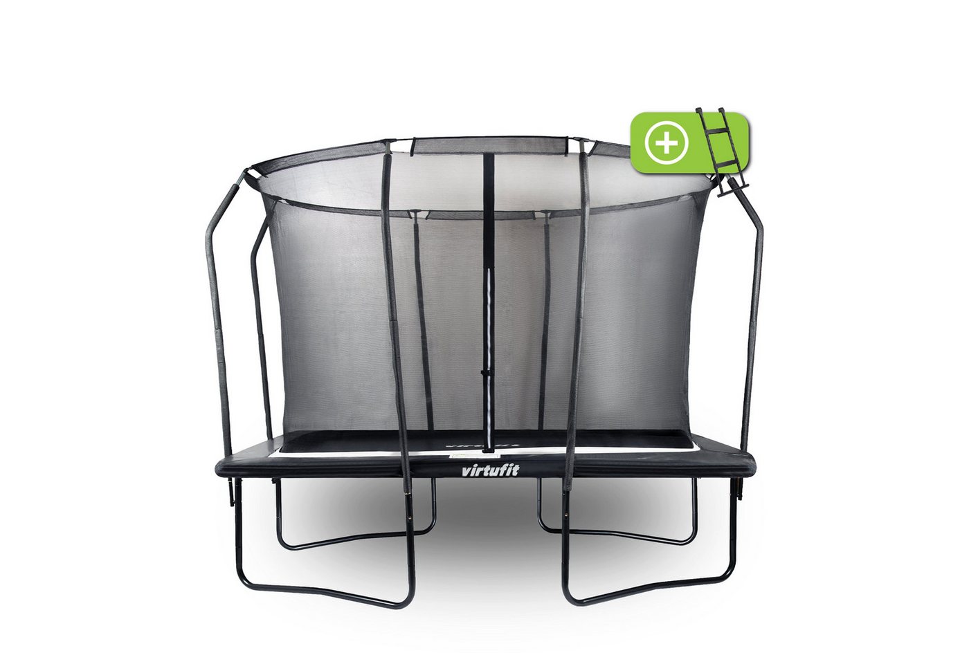 VirtuFit Gartentrampolin VirtuFit Premium Rechteck-Trampolin mit Sicherheitsnetz - 213 x 305 cm