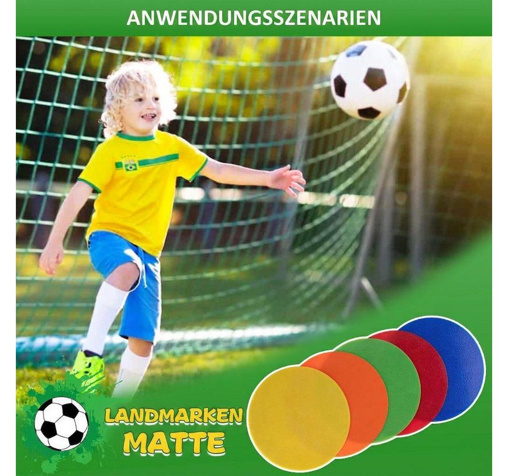GarveeMore Markierungskreis PVC Bodenmarkierpunkte 23 cm, rutschfest & reißfest, Feldmarkierung, 10‑teiliges Set in bunten Farben für Sport‑ & Kindertraining