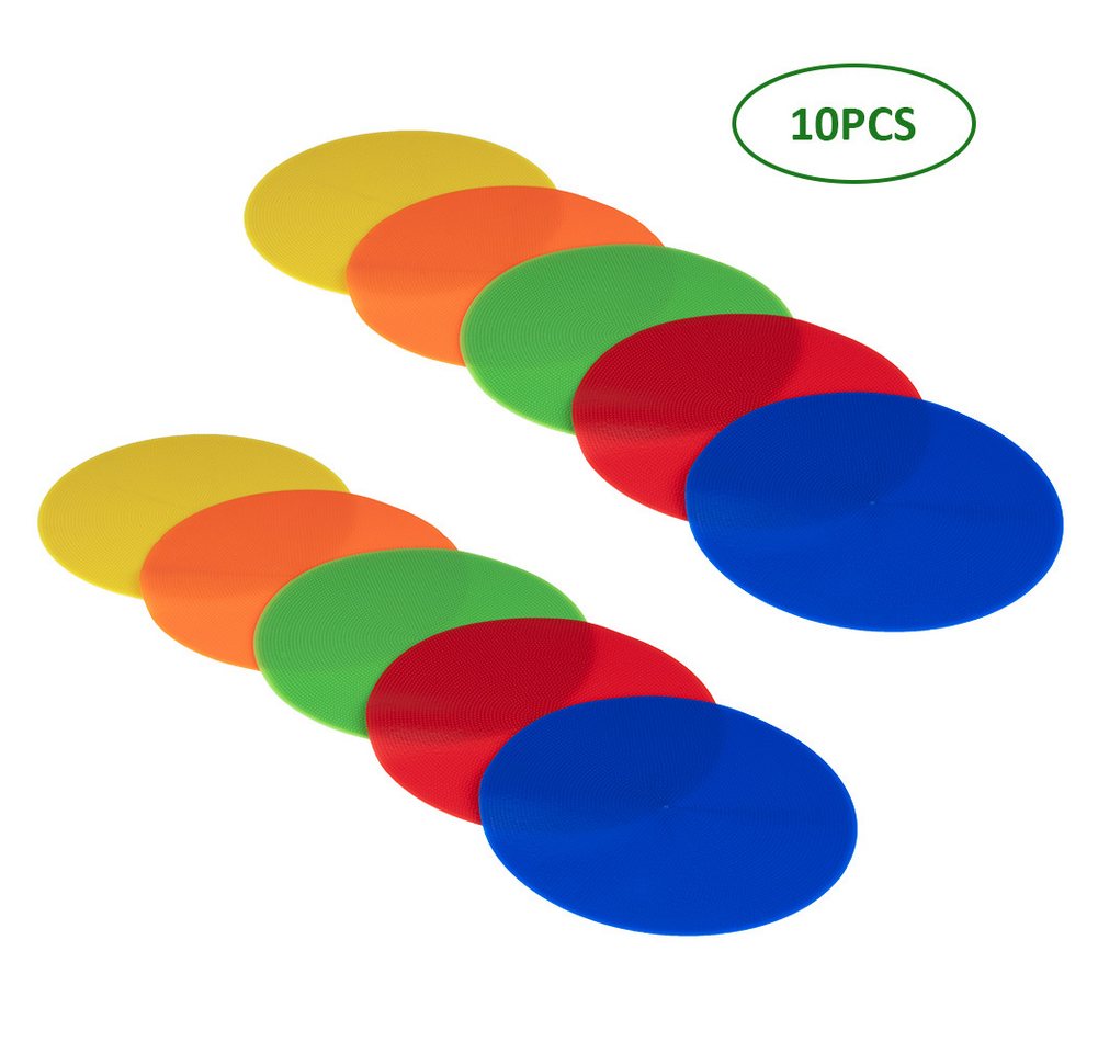 GarveeMore Markierungskreis PVC Bodenmarkierpunkte 23 cm, rutschfest & reißfest, Feldmarkierung, 10‑teiliges Set in bunten Farben für Sport‑ & Kindertraining Bild 5