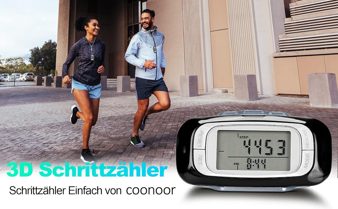 Coonoor Schrittzähler 3D-Sensor Multifunktionaler Schrittzähler, Einfacher Fitness Tracker (1-tlg), Zähler für Schritte, Distanz und Kalorien, Kein Bluetooth/App/Handy Bild 5