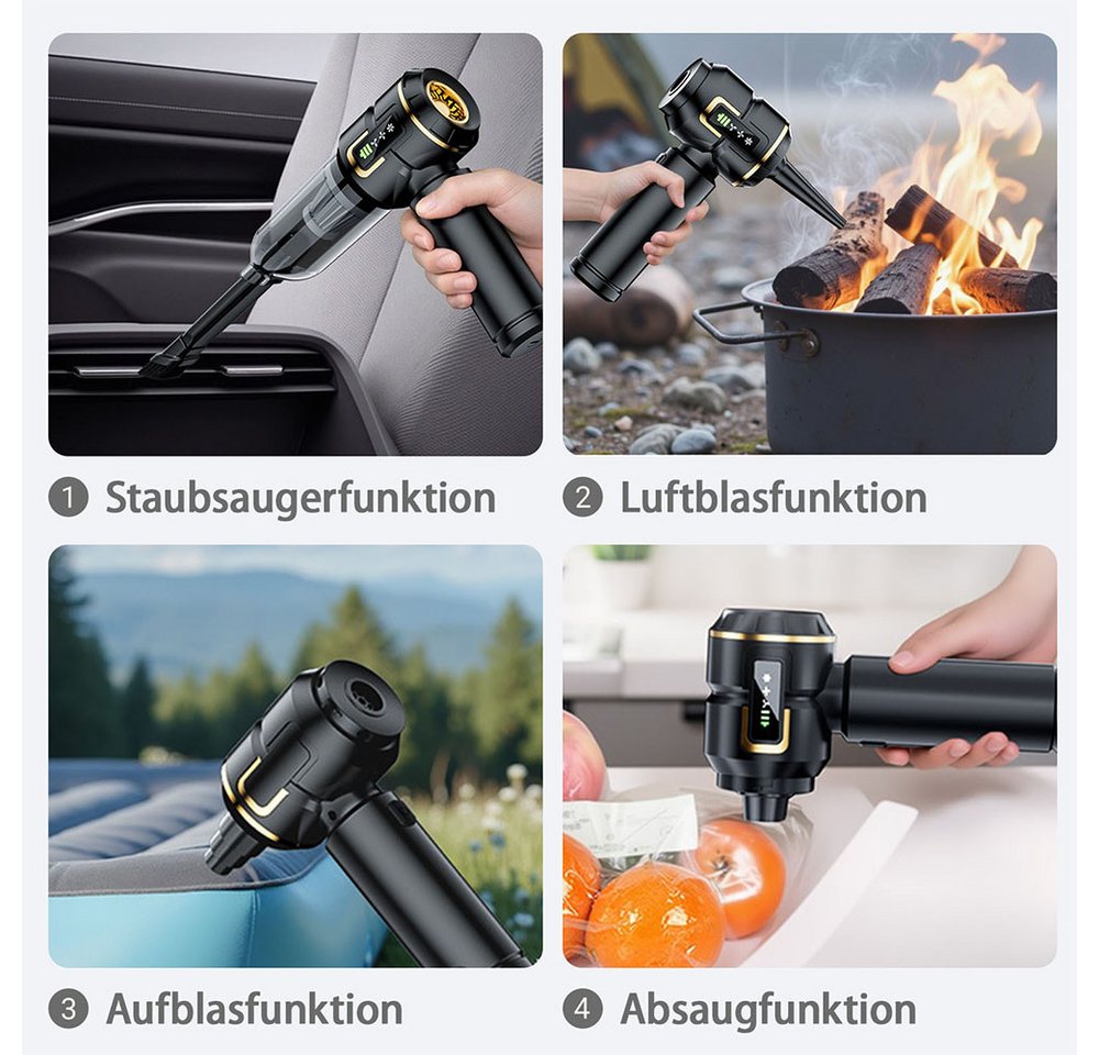 AFKSMILE Akku-Hand-und Stielstaubsauger Tragbarer, Wiederaufladbarer Handstaubsauger, 80.000 U/min, Kabelloser, leichter Staubsauger für Auto, Küche, PC, Sofa, Büro Bild 3