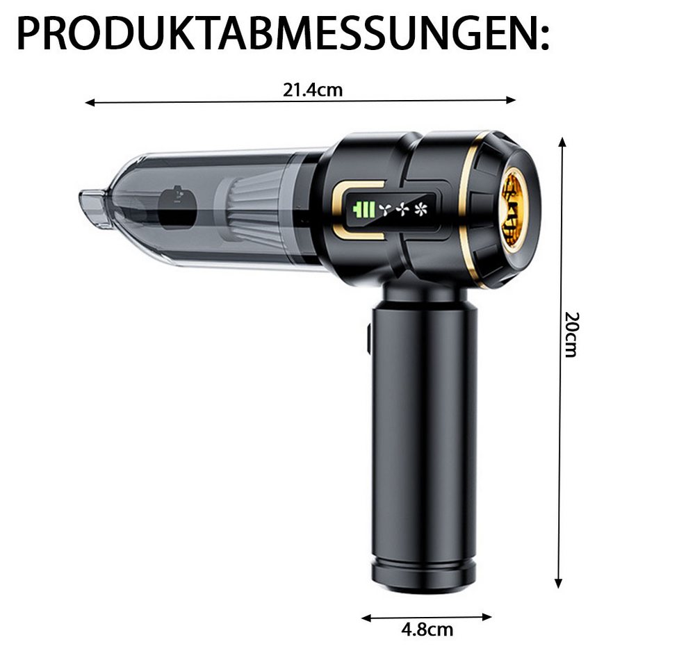 AFKSMILE Akku-Hand-und Stielstaubsauger Tragbarer, Wiederaufladbarer Handstaubsauger, 80.000 U/min, Kabelloser, leichter Staubsauger für Auto, Küche, PC, Sofa, Büro Bild 4