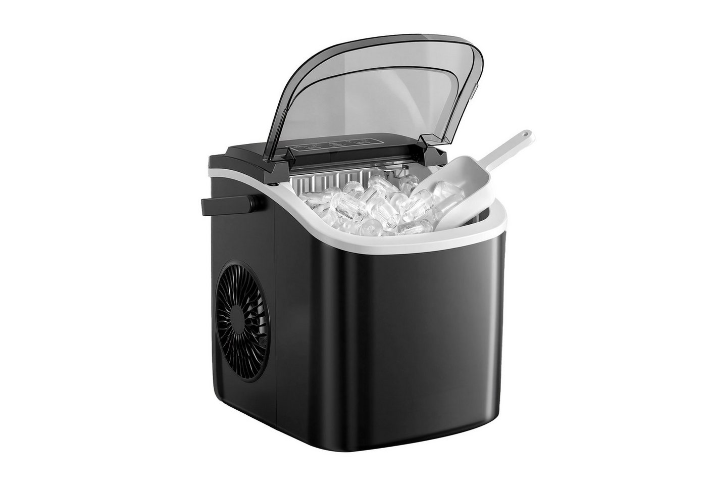 SONGMICS Eiswürfelmaschine mit Selbstreinigung, 9 Eiswürfel in 6 Minuten, 12 kg/24 Stunden, Küche, mit Selbstreinigung, in 6 Minuten 9 Würfel in 2 Größen, WG Bild 2
