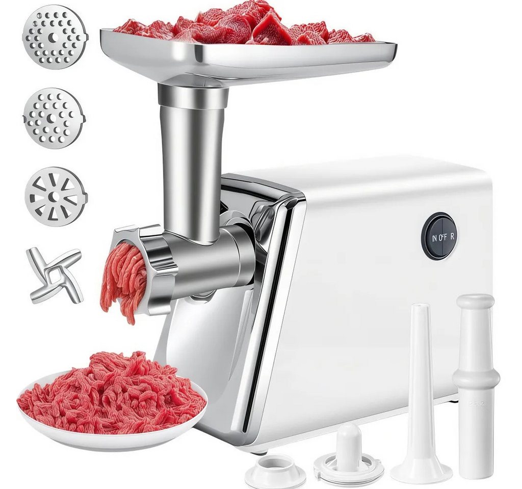 ANTCOOL Fleischwolf Elektrischer Fleischwolf 2800W, 3in1 Wurst, 3 Lochscheiben, 4 Klingen, 2800 W Bild 3
