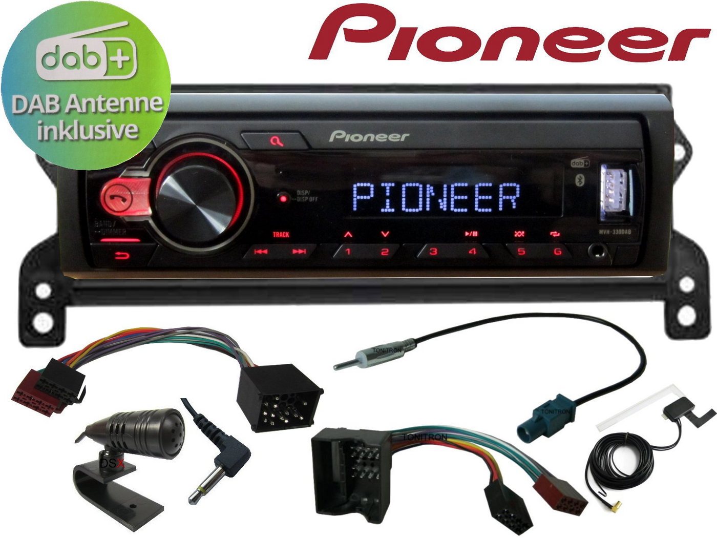 DSX PIONEER DAB+ Bluetooth USB für BMW Mini R50 R52 R53 + DAB Antenne Autoradio (Digitalradio (DAB), 50,00 W) Bild 5