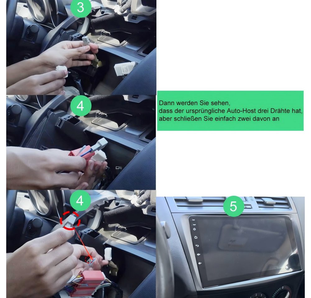 ESSGOO Für Mazda 3 2010-2013 Android 15 Carplay Autoradio Autoradio (RDS, Digitalradio (DAB), FM, Carplay Android Auto GPS Navi WIFI BT SWC) Bild 4