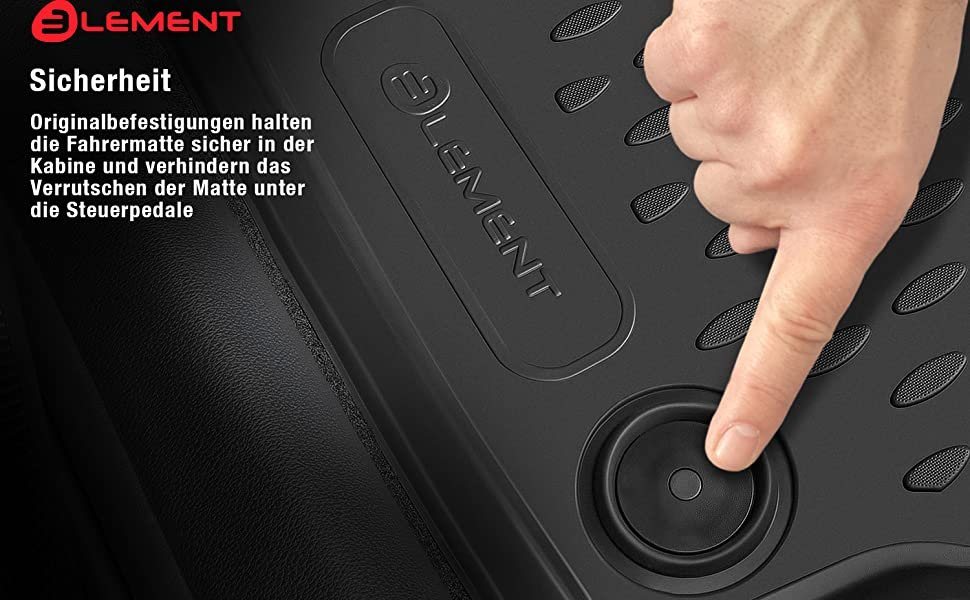 LEMENT Auto-Fußmatten 3D-Gummimatten passend für MINI Countryman, ab 2016 Schrägheck (4 St), für MINI MINI Countryman Pkw, Passgenau
