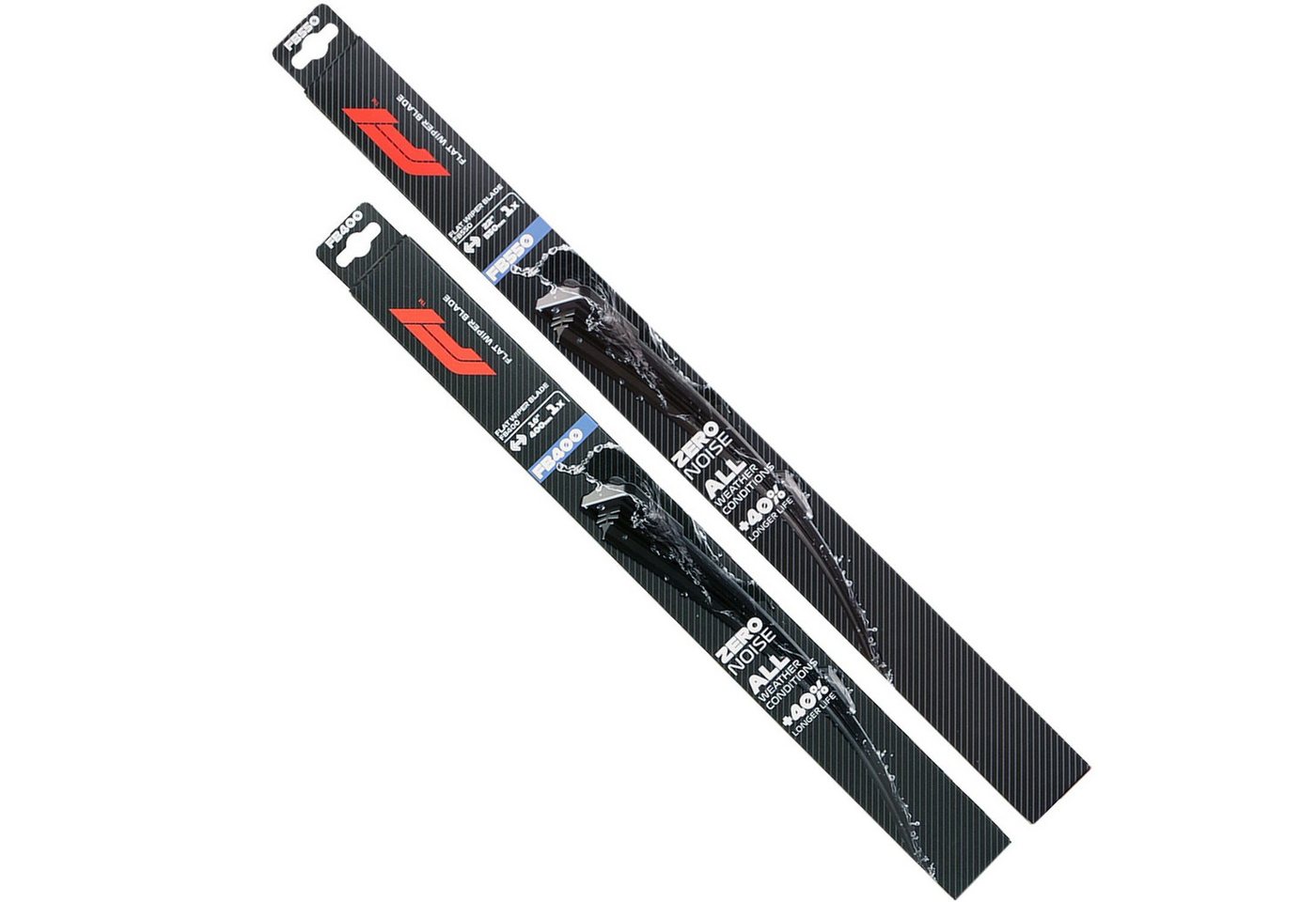 Formula 1 Scheibenwischblätter Set F1 Wischerblatt 550mm + 400mm Scheibenwischer, vorne, (Packung, 2-St), Set Flachbalkenwischer Spoiler Multi Adapter-System Fahrer Beifahrer Bild 2
