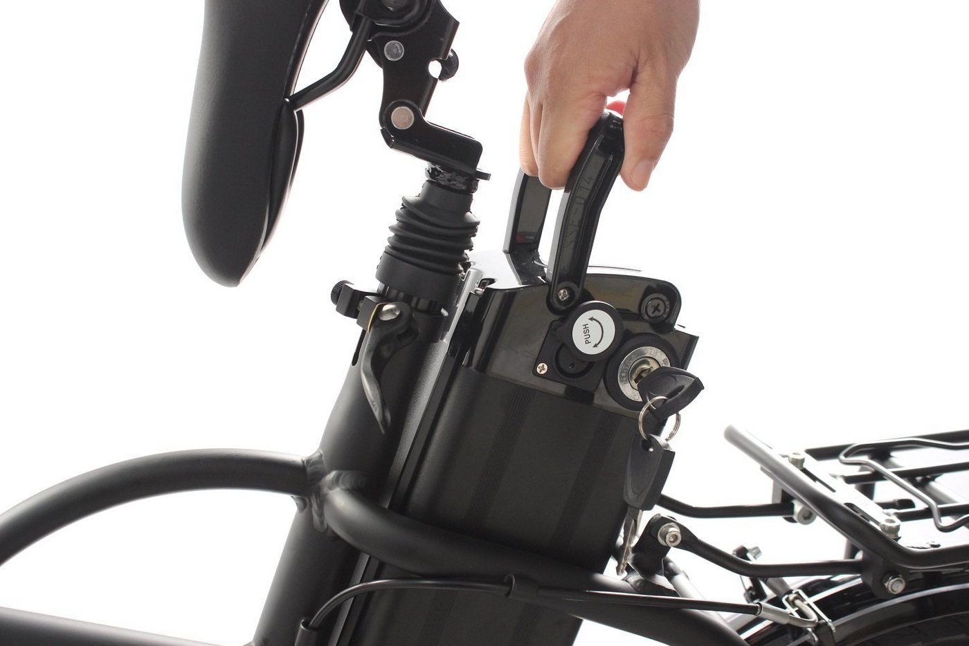 smartEC E-Bike Klapprad Camp-20D, 7 Gang Shimano, Kettenschaltung, Hinterrad-Nabenmotor, 562,00 Wh, (2er Set), E-Klapprad Li-Ion-Akku 36V/15,6AH bis 25 km/h Anfahrhilfe 7 Gänge Bild 5