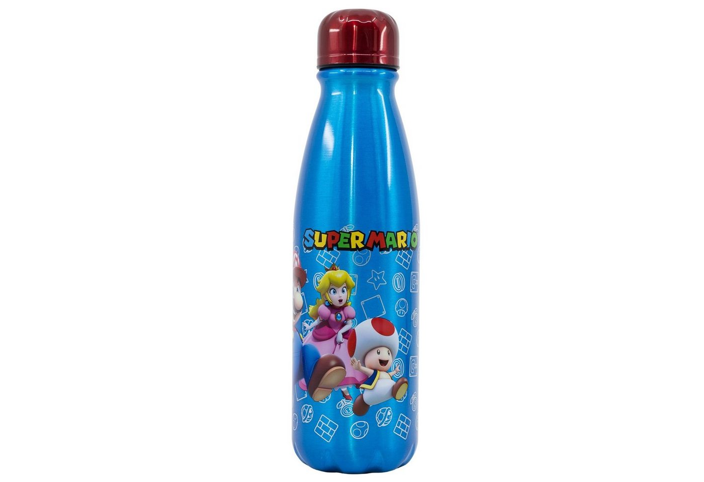 Super Mario Trinkflasche Super Mario Luigi Peach Aluminium Wasserflasche Flasche 600 ml
