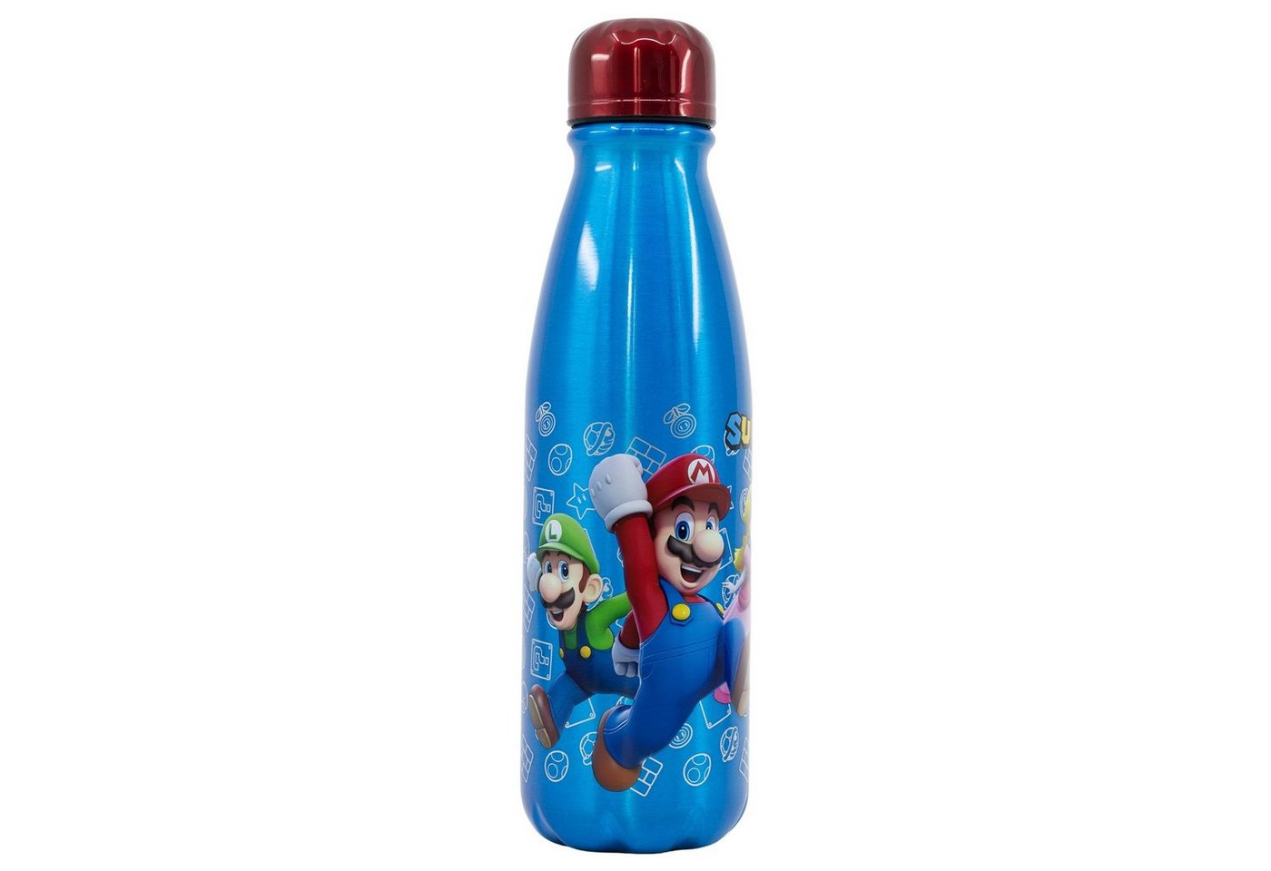 Super Mario Trinkflasche Super Mario Luigi Peach Aluminium Wasserflasche Flasche 600 ml Bild 3