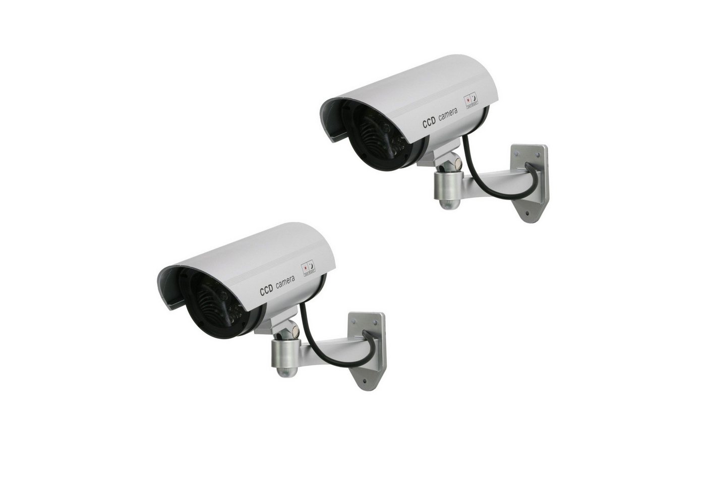 Maclean Überwachungskamera Attrappe IR1100 S (2-tlg., Kameraattrappe mit blinkender LED) Bild 2