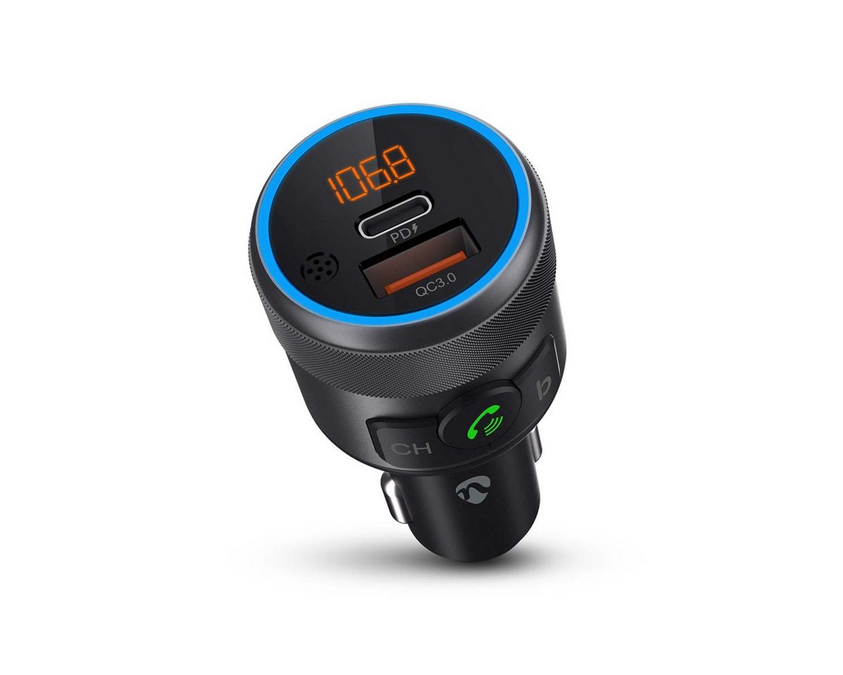 Nedis CATR3024BK KFZ-Transmitter Kfz Audio FM Transmitter zu Kfz Audio FM Transmitter, Bluetooth, USB, Aux-In, Freisprechfunktion, Bass Boost Bild 3