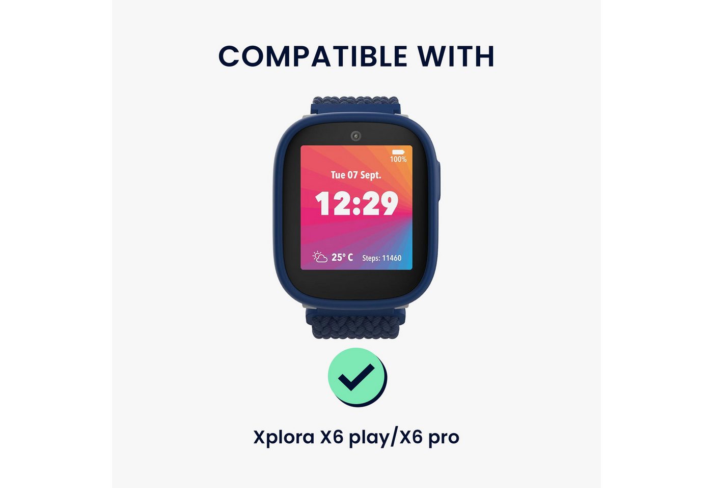 kwmobile USB Ladegerät für Xplora X6 Play / X6 Pro - USB Kabel Smartwatch-Ladekabel, (13.00 cm), Smart Watch Ladestation - Ladekabel mit Standfunktion Bild 5
