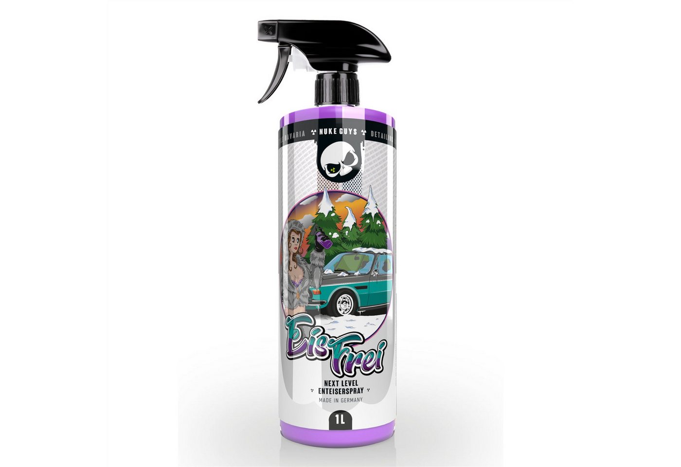 Nuke Guys Scheibenfrostschutz Enteiserspray Auto Scheibenenteiser Nuke Guys EisFrei 1L, bis -70 °C, 1 l, Klare Sicht im Winter ohne Scheiben Kratzen Bild 2