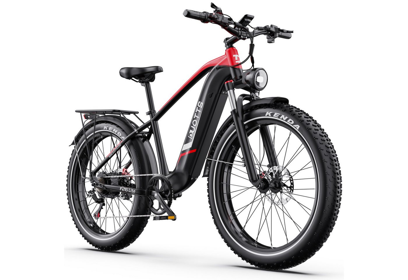 DUOTTS E-Bike Cityrad F26lite Pedelec Damen u. Herren 864Wh 26x4,0 Zoll 100km Elektrisches, 7 Gang Shimano Schaltwerk, Kettenschaltung, Heckmotor, 864 Wh, Fat-Tire E-Mountainbike Bild 2