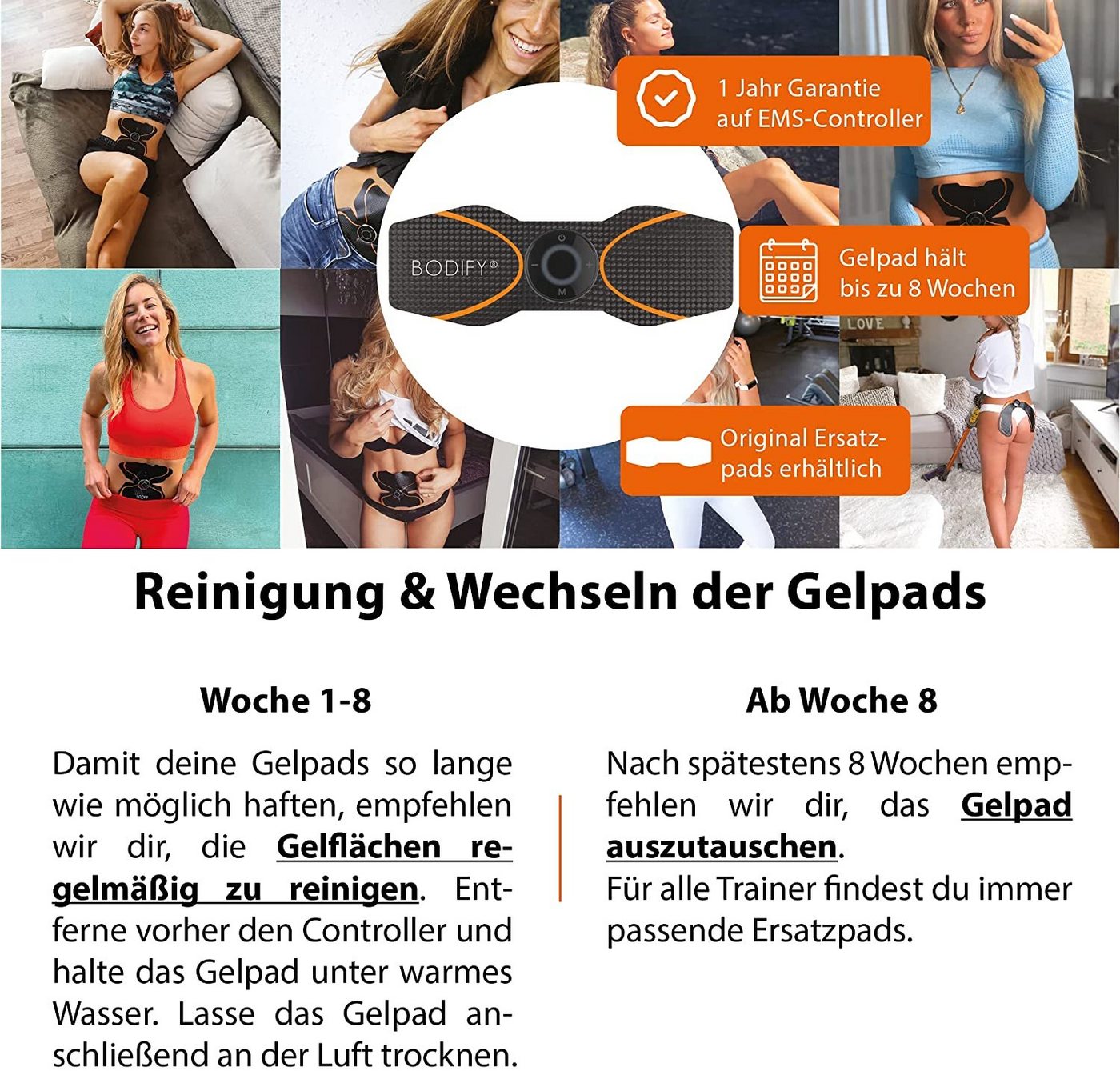 BODIFY EMS-Arm-Trainer - Original Ersatz-Pads 2er-Set (Ohne Controller) für Arm & Beintrainer, (2-tlg) Bild 3