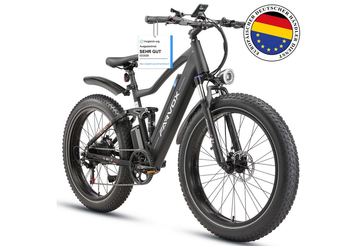 Vankel E-Bike Cityrad MX1 E-Fahrrad Damen u. Herren 624WH Pedelec, 48V 100 km Reichweite, Heckmotor, 624 Wh, Cityrad 7 Gang Shimano,Scheibenbremsen Scheibenbremse, Kettenschaltung Bild 4