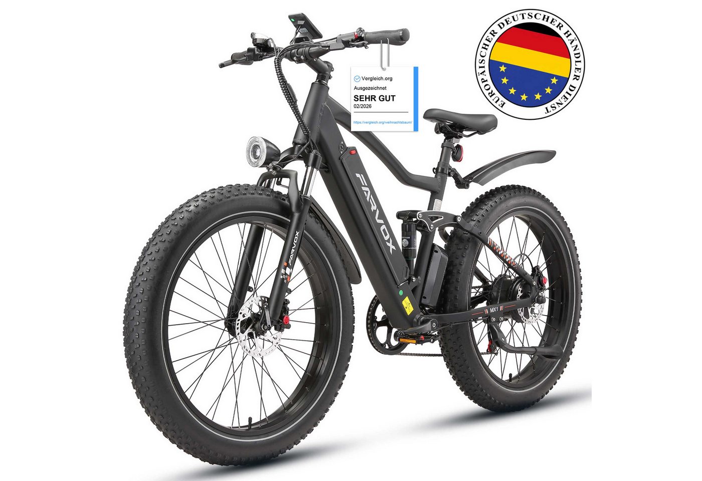 Vankel E-Bike Cityrad MX1 E-Fahrrad Damen u. Herren 624WH Pedelec, 48V 100 km Reichweite, Heckmotor, 624 Wh, Cityrad 7 Gang Shimano,Scheibenbremsen Scheibenbremse, Kettenschaltung Bild 5