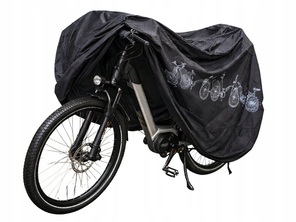 VERK GROUP Fahrradschutzhülle Fahrradgarage Abdeckplane 200×105 cm Roller Moped Schutzhaube, Zusammenfaltbar, Für Fahrräder und Roller