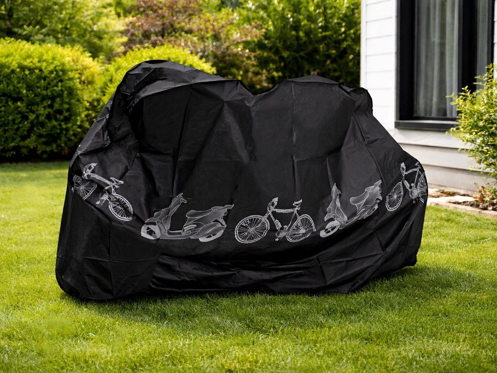 VERK GROUP Fahrradschutzhülle Fahrradgarage Abdeckplane 200×105 cm Roller Moped Schutzhaube, Zusammenfaltbar, Für Fahrräder und Roller Bild 2