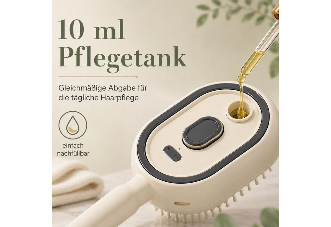 FELIXLEO Elektrohaarbürste Elektrische Sprüh Haarbürste Dampf Massage Rotlicht 217 cm alle Typen Bild 3