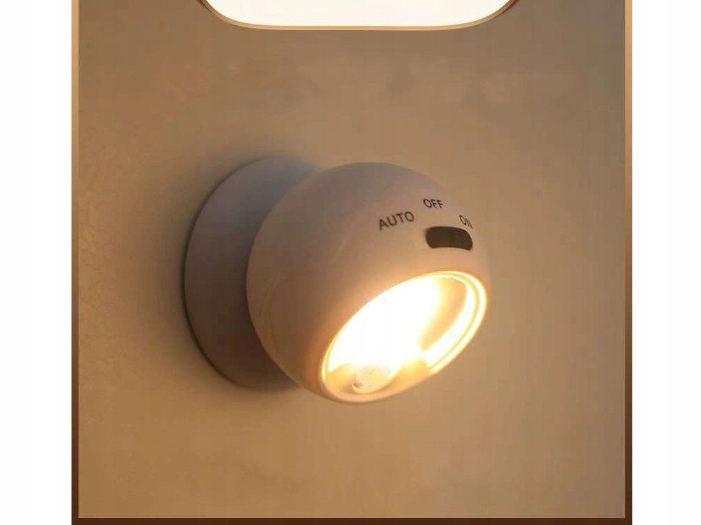 VERK GROUP Bewegungsmelder LED Leuchte 360° Bewegungsmelder Magnetisch Batterie Schranklicht, 360° drehbarer Leuchtenkopf, Bewegungsmelder Bild 3