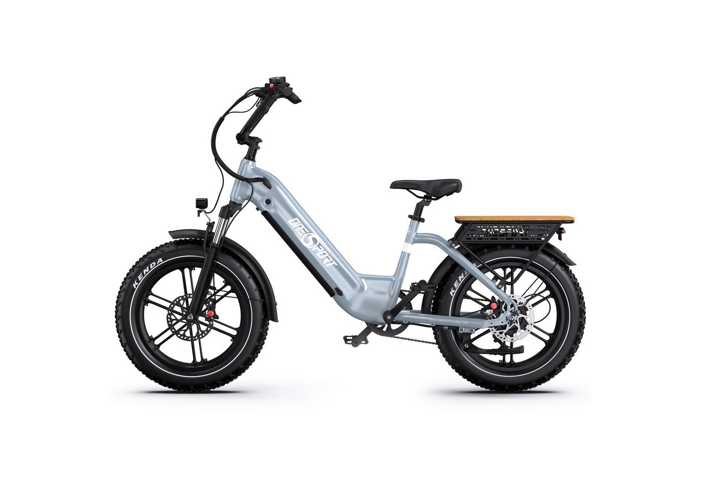 Onesport E-Bike Cityrad Damen u. Herren 204,0 Zoll E-Fahrrad 864WH Pedelec, 48V 18AH 130 km, Kettenschaltung, Heckmotor, 864 Wh, (Beleuchtungsset mit Batterieladegerät, Batterieschlüssel, Werkzeug), E-Bike mit hydraulischen Bremsen, 20" Fat-Reifen & App-Steuerung Bild 3