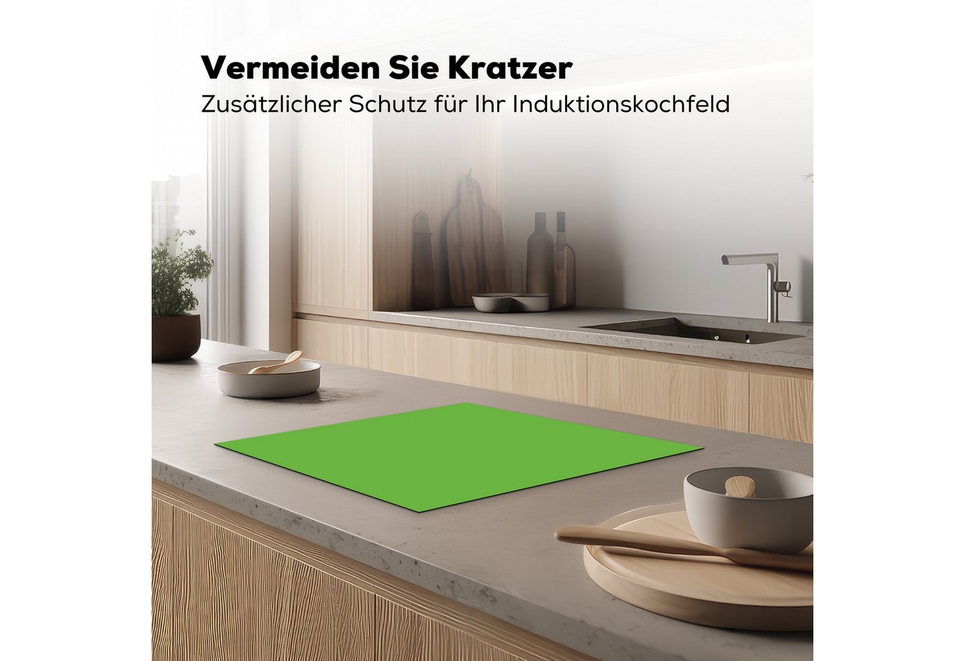 MuchoWow Herd-Abdeckplatte Grün - Farben - Natur, Vinyl, (1 tlg), Ceranfeldabdeckung Küche, Herdabdeckplatte Einteilig, 60x52 cm Bild 4