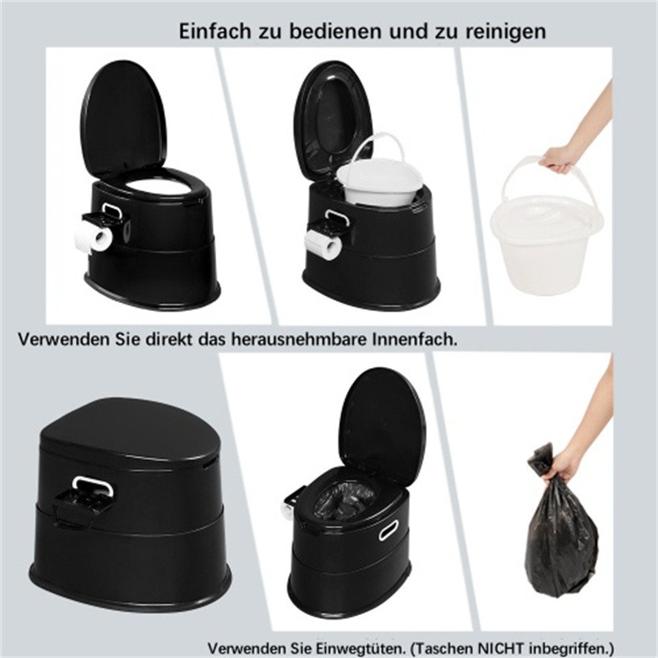 VINGLI Campingtoilette Tragbare Mobile Toilette,Stabil, Robust Bild 3