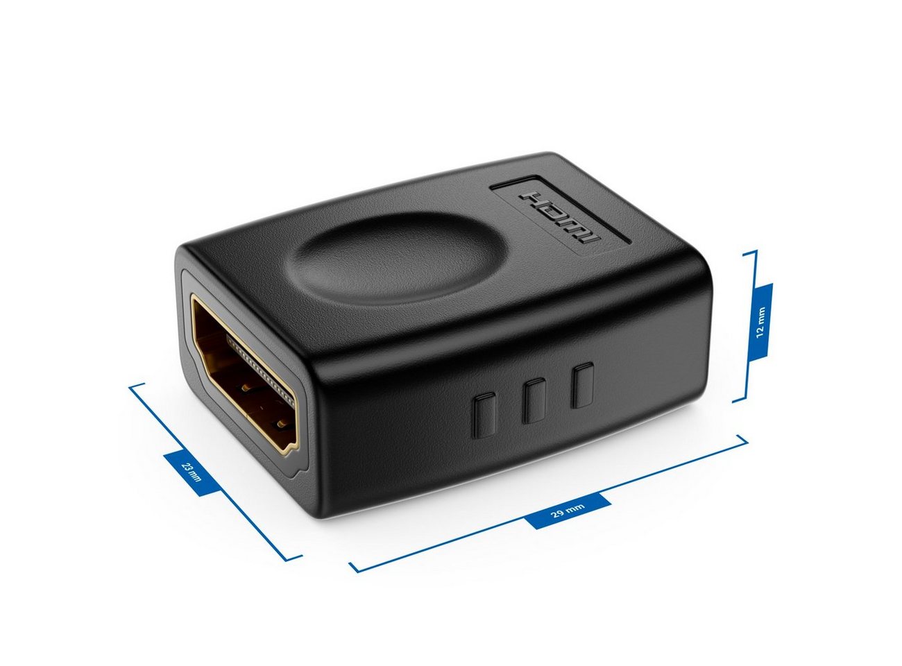 deleyCON deleyCON HDMI Adapter Kupplung Verbinder Typ A 4K UHD 3D Full HD HDMI-Kabel