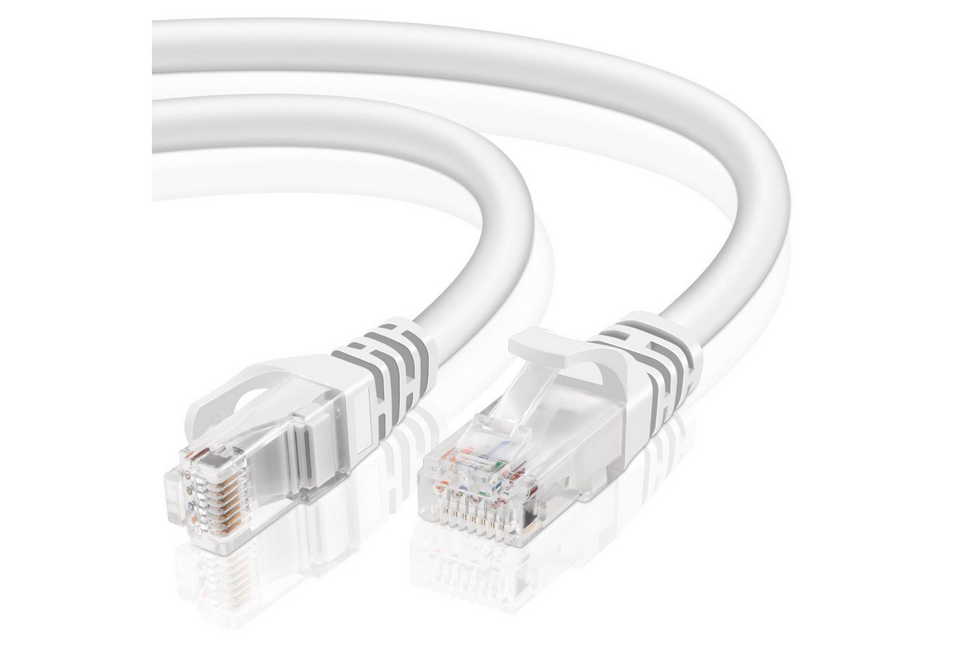 VERCO Cat 6 Netzwerkkabel rundes LAN-Kabel, RJ-45 (Ethernet), (2000 cm), 10 / 100 / 1000 Mbits Geschwindigkeit bis 1 Gbits UTP Patchkabel