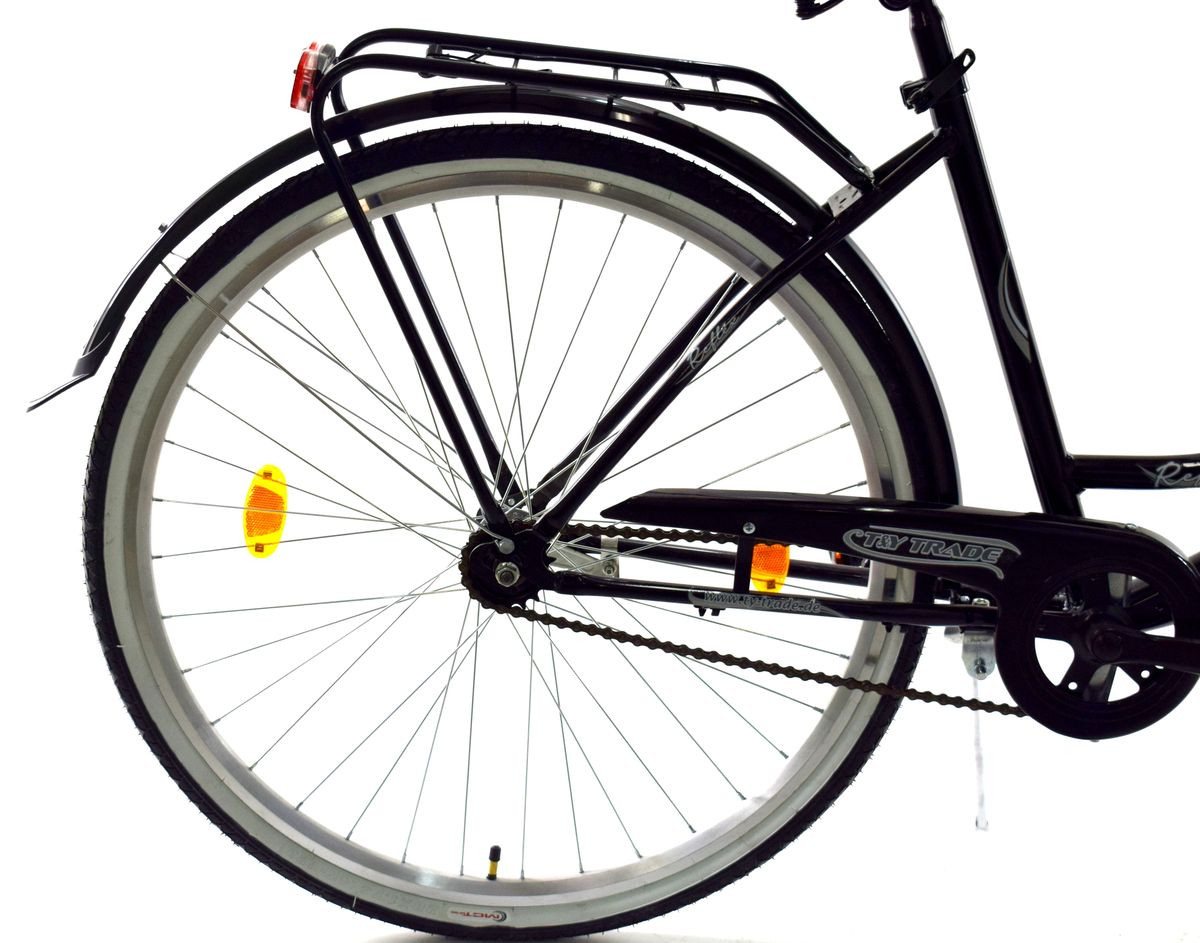 T&Y Trade Cityrad 28 Zoll Damen Mädchen City Fahrrad Bike Rad Cityrad Reflex Schwarz 1 G, 1 Gang, Rücktritt, Gepäckträger, Licht, Seitenständer, Korb Bild 2