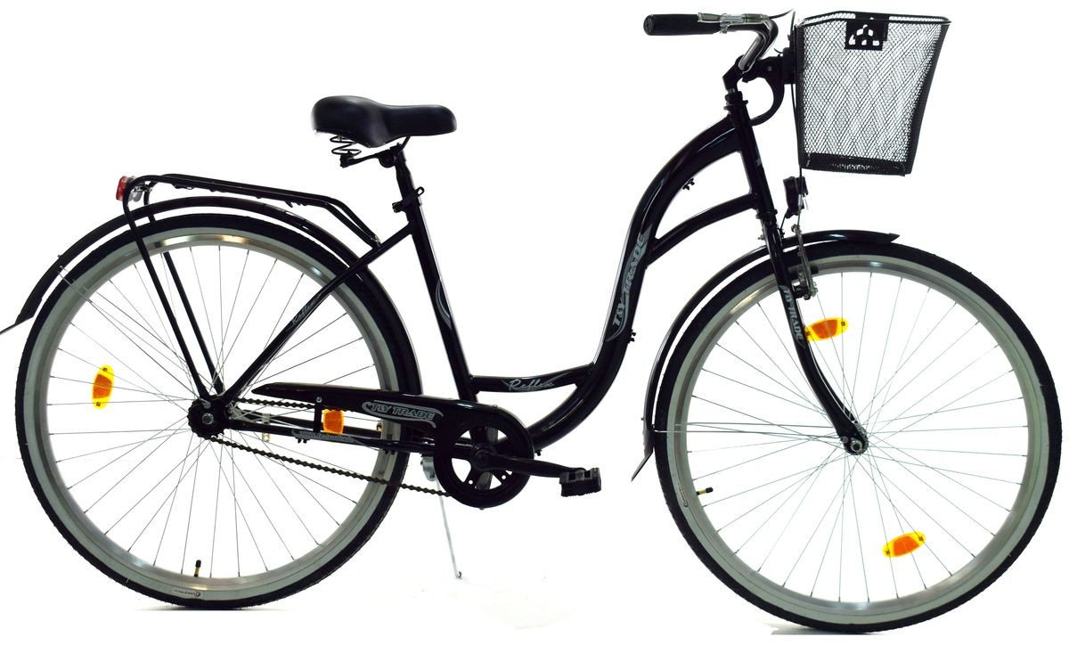 T&Y Trade Cityrad 28 Zoll Damen Mädchen City Fahrrad Bike Rad Cityrad Reflex Schwarz 1 G, 1 Gang, Rücktritt, Gepäckträger, Licht, Seitenständer, Korb Bild 4