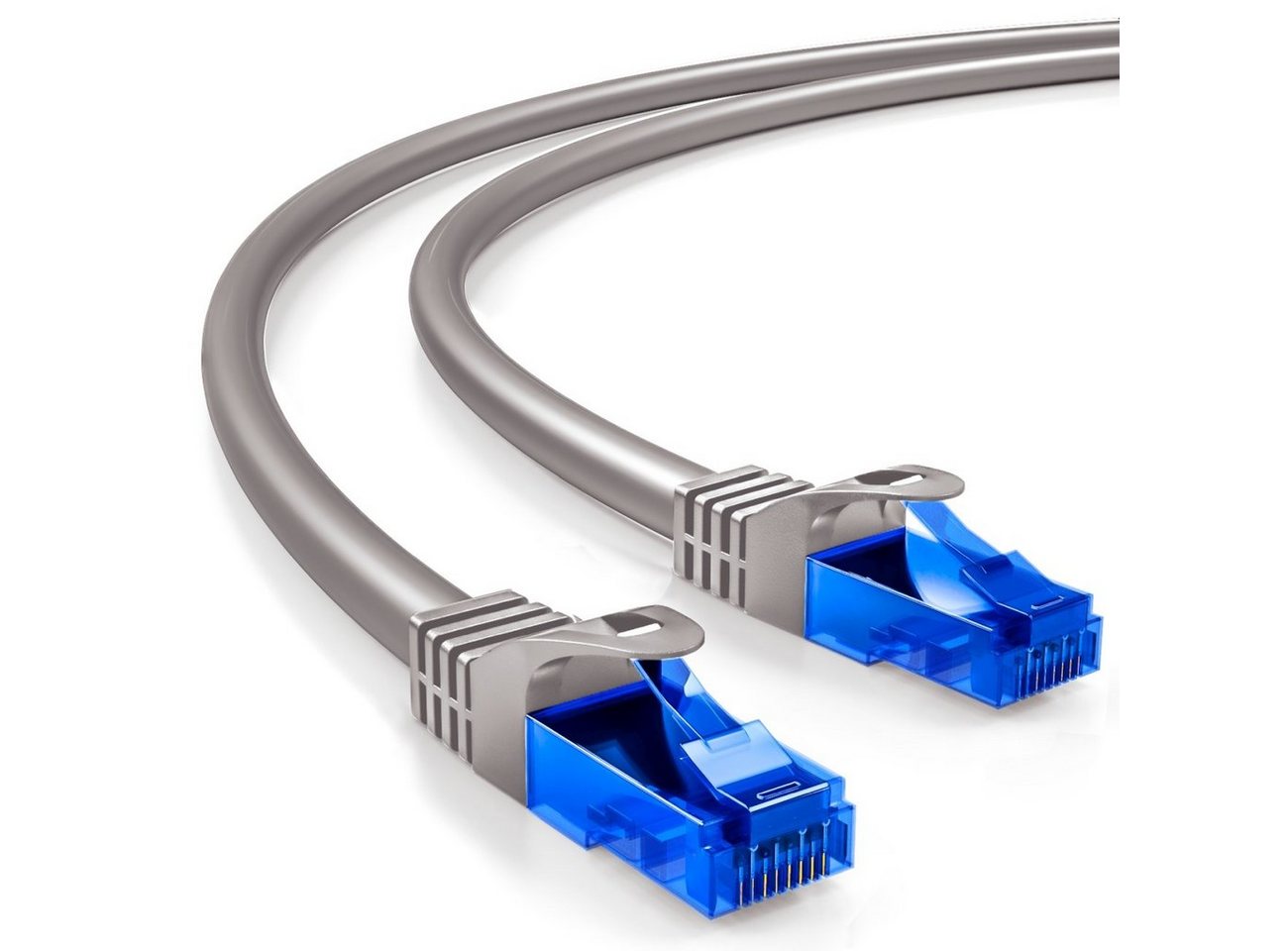 deleyCON deleyCON 30m CAT6 Patchkabel Netzwerkkabel Ethernet LAN DSL Kabel Grau LAN-Kabel Bild 4