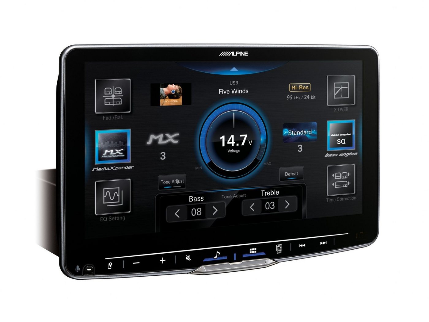 ALPINE iLX-F905Dradio DAB+ 1-DIN-Einbaugehäuse CarPlay Wireless Android Autoradio (RDS, AM/FM Radio, Animiertes Display, Freisprecheinrichtung, 1 DIN)
