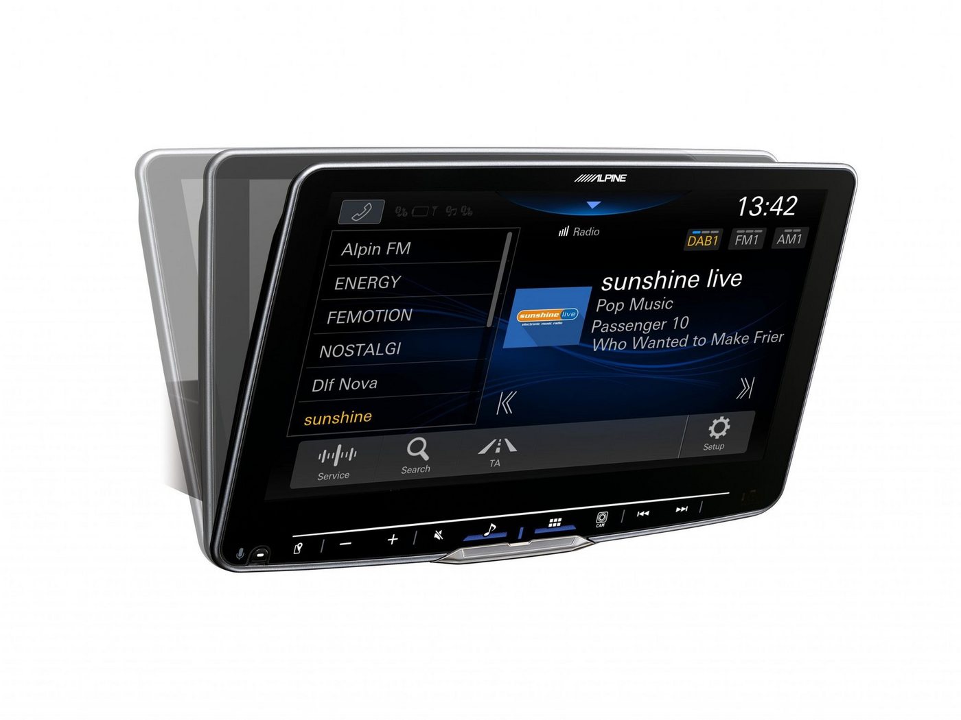 ALPINE iLX-F905Dradio DAB+ 1-DIN-Einbaugehäuse CarPlay Wireless Android Autoradio (RDS, AM/FM Radio, Animiertes Display, Freisprecheinrichtung, 1 DIN) Bild 3