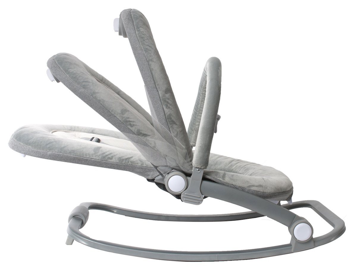 Lemodo Babywippe Babywippe B-Rocker grau mit Musik, Vibration, Spielebogen, klappbar Bild 2