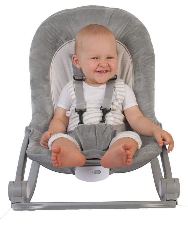 Lemodo Babywippe Babywippe B-Rocker grau mit Musik, Vibration, Spielebogen, klappbar Bild 5