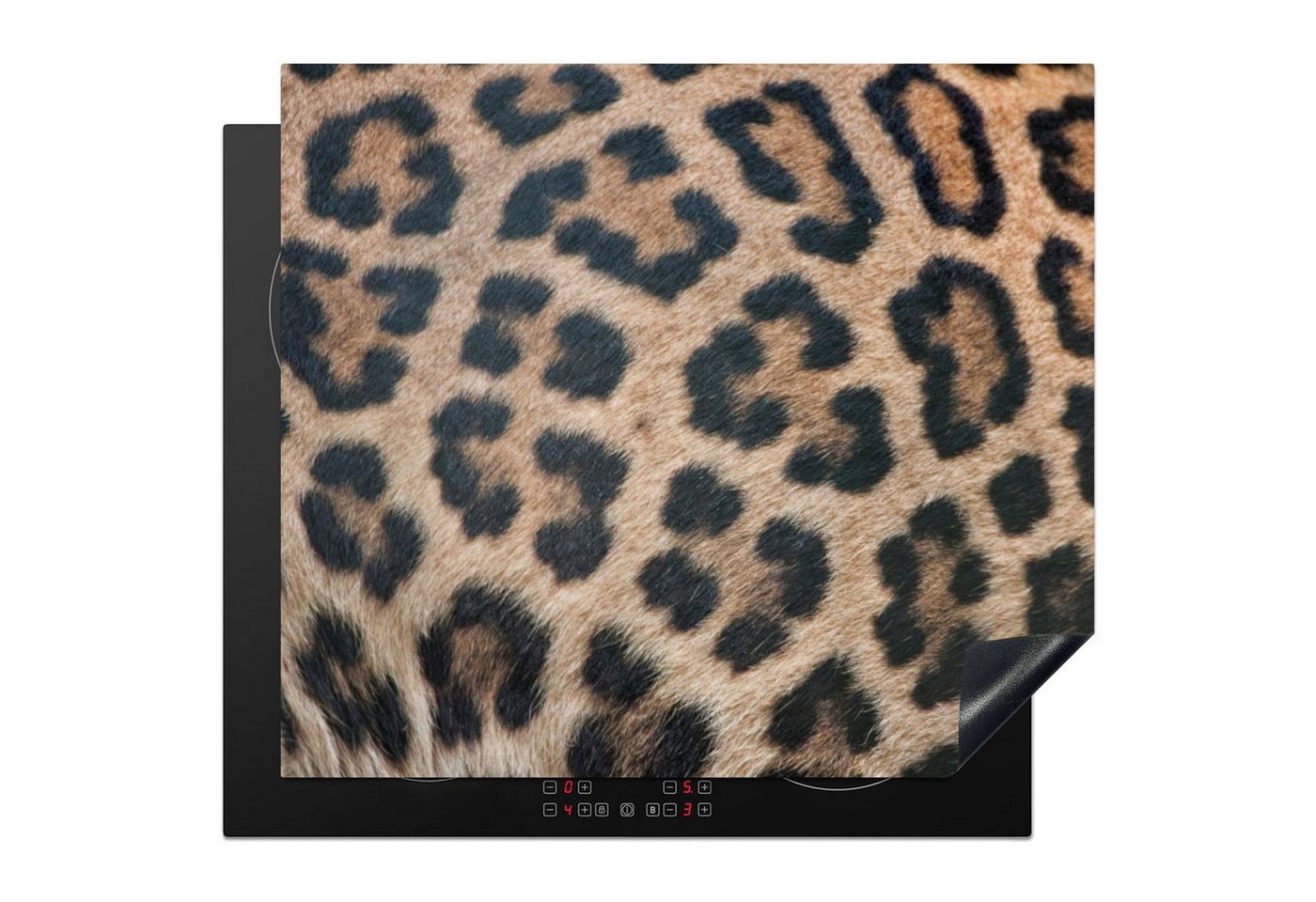 MuchoWow Herd-Abdeckplatte Leopardenmuster, Vinyl, (1 tlg), Cerankochfeld Abdeckung, Herd Abdeckplatten Vinyl, 58.3x51.3 cm