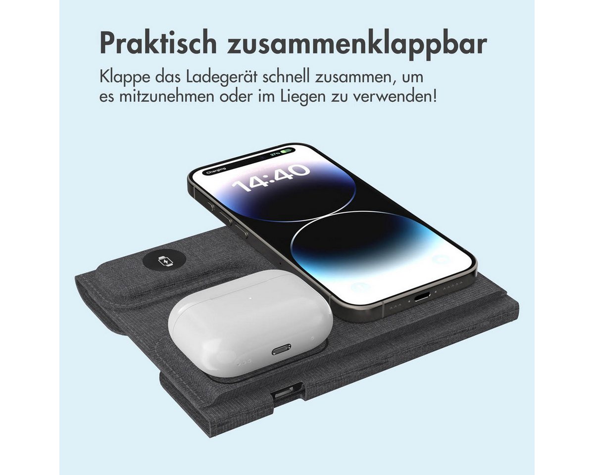 imoshion imoshion 3-in-1 Faltbares kabelloses Ladegerät Apple - iPhone / AirPod Wireless Charger (1-tlg) Bild 5